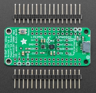 Adafruit LSM6DSOX + LIS3MDL FeatherWing Precision Board